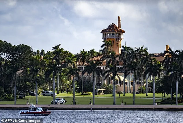 Great white shark Cayo spotted swimming near Mar-a-Lago coast.